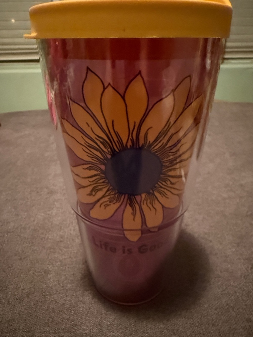 Life is good Sunflower Travel Tumbler